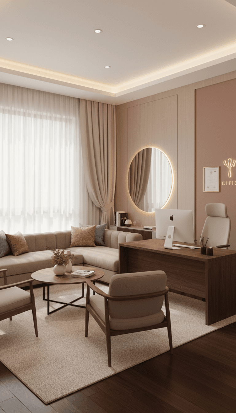 Professional medspa consultation room showing patient care environment