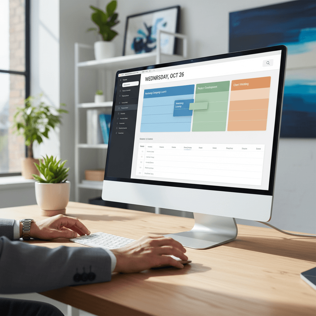 Calendar view with integrated appointments